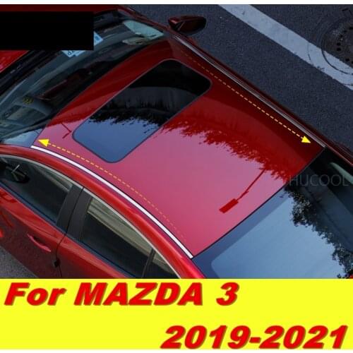 For Mazda3 Mazda 3 2019 2020 2021 auto roof decorative strip body exterior trim stickers car accessories