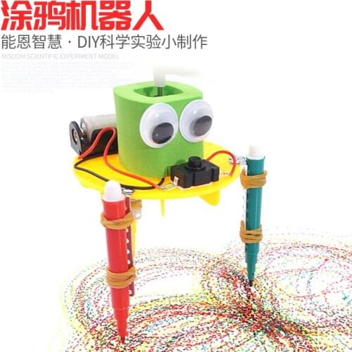 DIY graffiti robot technology gizmos educational toys scientific experiment device of primary and middle school students