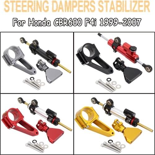 For HONDA CBR600 F4i CBR 600 CNC Motorcycle Steering Dampers Stabilizer Bracket Mount Kit 1999-2007