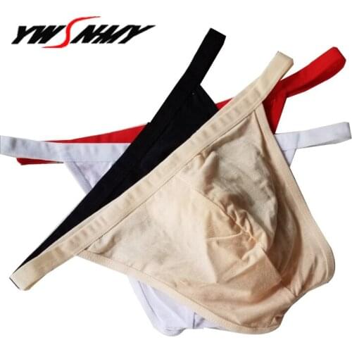 Men Thongs G-Strings Gay Underwears Jockstrap Hombre Solid Modal Sexy Gay Penis Pouch Thong Male Low Rise Cueca Underpants
