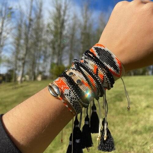 BLUESTAR 2021 MIYUKI Bead Bracelets Women Pulseras Mujer Moda Geometric Handmade Shell Woven Bracelets