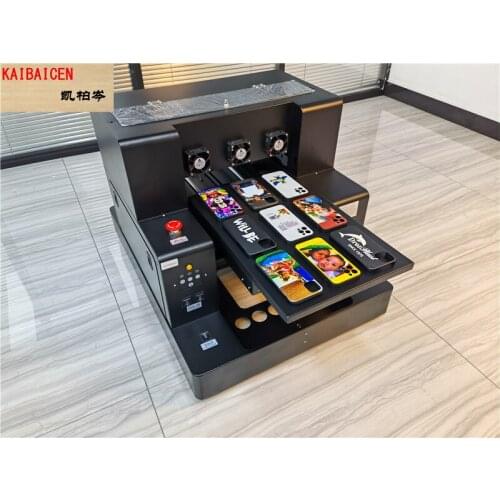 KAIBAICEN A3 size LED UV Printer Flatbed and Bottle Printer High Quality 6 Colors For Metal/Plastc case