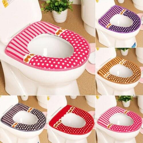Toilet Seat Cover Soft Universal Washable Lid Pad Warmer Mat Bathroom Reusable