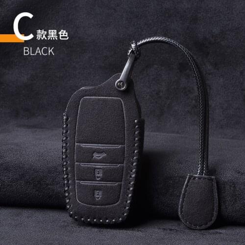 Leather Key Cover car key Case For Toyota Chr C-hr Land Cruiser 200 Avensis Auris Corolla Car Styling Key Protection keychain