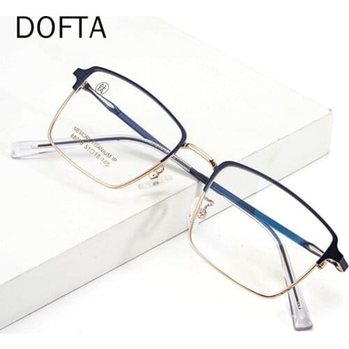 DOFTA Titanium Glasses Frame Men Square Male Classic Full Optical Prescription Eyeglasses Eyewear Gafas 5399