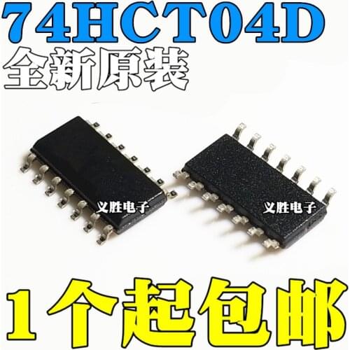 New and original 74HCT04 74HCT04D SN74HCT04DR HCT04 SOP14 Hex inverter patch logic chips, digital IC