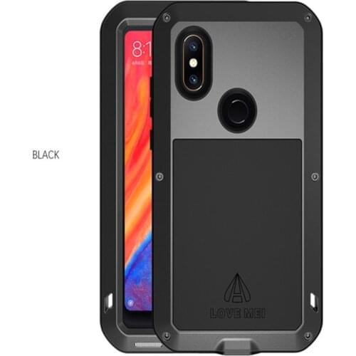 Original Love Mei Powerful Case For xiaomi mix 2 2s Waterproof Shockproof Aluminum Case Cover with free Tempered Glass