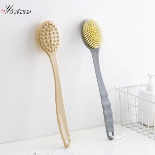 OYOURLIFE Long Handle Exfoliation Back Scrubber Bathroom Body Dry Brush Back Scrub Cleaning Equipment Shower Brush