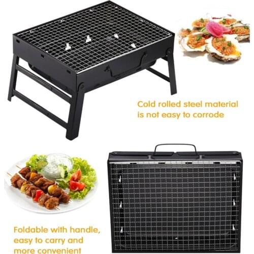 35*27*20cm Portable BBQ Grills Charcoal Grill Outdoor Picnic Garden Party Terrace BBQ Grills Grill Plate Grill Tool Accessories