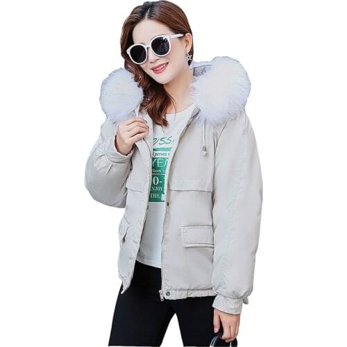 Winter Parker jacket women fashion warm women down jacket coat female fur collar hooded outwear short winter down jackets women