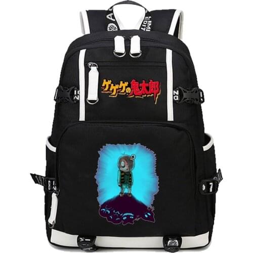 Anime GeGeGe no Kitaro Backpack cosplay Laptop bag Shoulder Travel Bags Student Boobkag canvas Packsack women men Knapsack