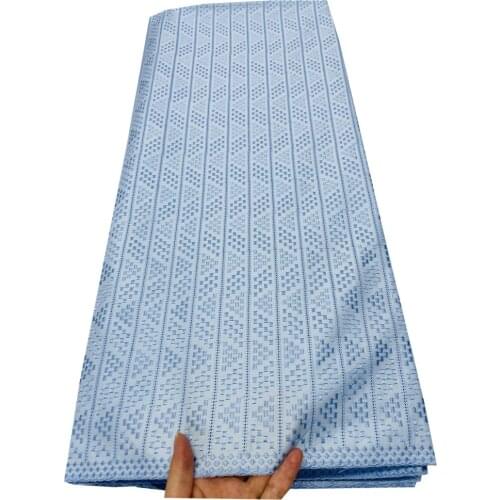 SJ Lace 2021 Nigerian Cotton Polish Fabric For Men High Quality Swiss Polish Lace Material 5Yards For Wedding Dress 6-39