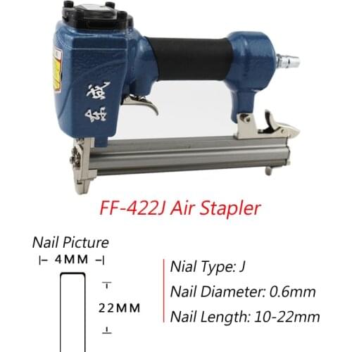 FF-422J Air Stapler For Width 4mm U Code Nail 10-22mm Length Nail, Pneumatic Air Nail Gun 4-8 Bar