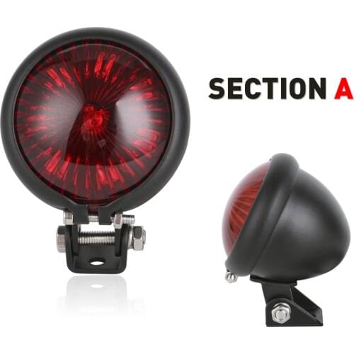 LED Tail Light Motorcycle 12V Adjustable Cafe Racer Style Stop Light Motorbike Brake Rear Lamp Taillight for Chopper Bobbe