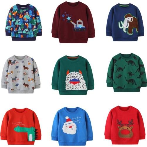 Hoodies for girls Baby Clothes Children Kids Boys Cartoon Dinosaur Animal Tops Casual Sweatshirt Pullover худи для девочек