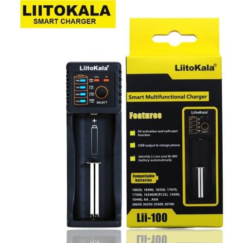 Liitokala Lii-402 Lii-100 Lii-202 Lii-PL4 1.2V 3.7V 3.2V 3.85V AA 18650 18350 26650 18350 NiMH lithium battery smart charger