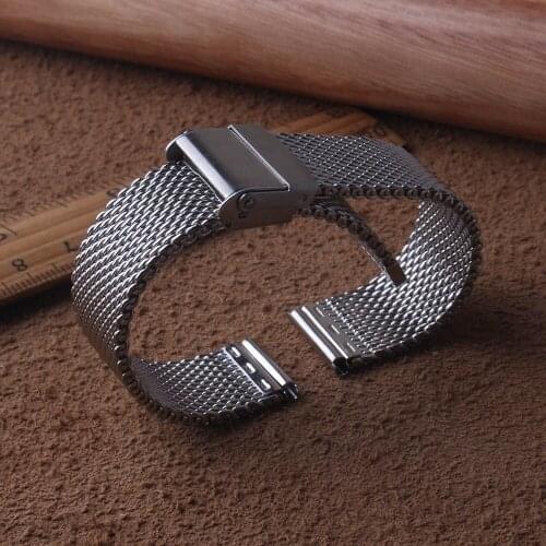 Stainless Steel Watch Band Bracelet SMALL SIZE Solid Links Silver with Gold Watchbands Strap Accessories 10mm 12mm 14mm 16mm