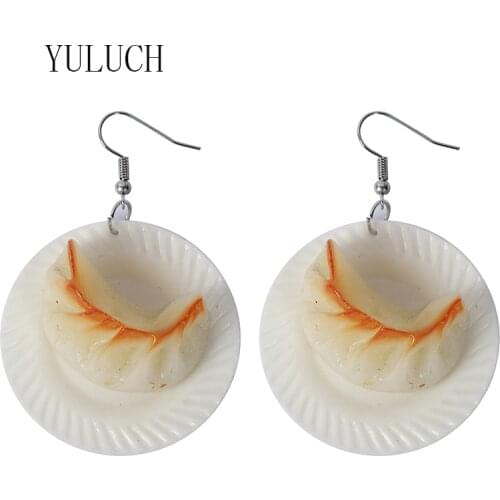 YULUCH Women unique resin plate food pendant earrings girls party simple jewelry bonfire party ladies accessories woman earring