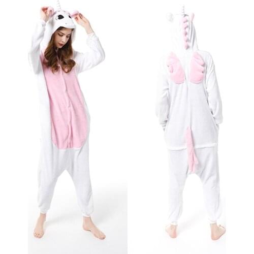 Winter Flannel Soft Warm Unicorn Pajamas Hooded Animal Cartoon Panda Onesies Boys Pyjamas Children Pajamas Girls Kids Sleepwear