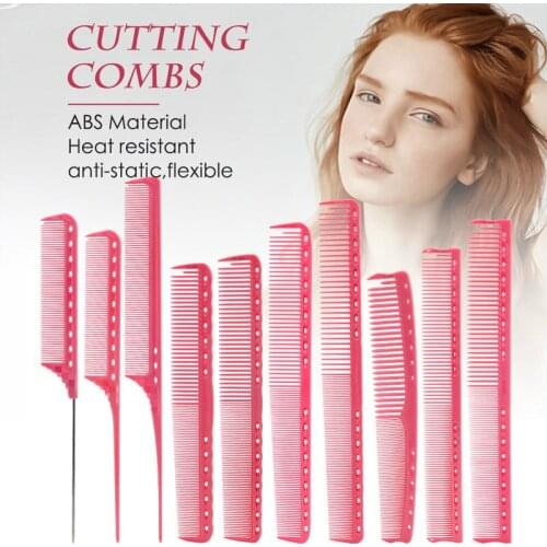 10pcs/set Professional Hairdressing Set Comb Hair Anti-static Tail Comb Salon Hairdresser Cutting Set Comb