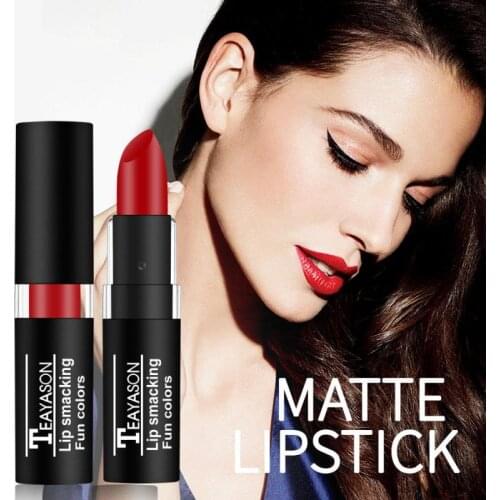 12 Color Waterproof Lasting Sexy Red Lipstick Nude Matte Lipstick Cosmetics Long Lasting Lipstick Lip Makeup Waterproof TXTB1