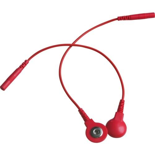 20pair Wholesale Electrode Electrotherapy Lead Wires Connecting Cables for Digital TENS Therapy Machine Massager Wire Plug 2.0mm