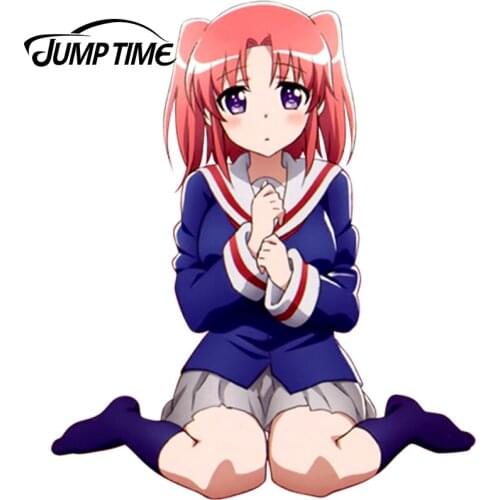 JumpTime 13cm x 11cm Car Stickers Mikakunin de Shinkoukei Anime Lovely Girl Vinyl Car Window Bumper Sticker Beautiful Graphic
