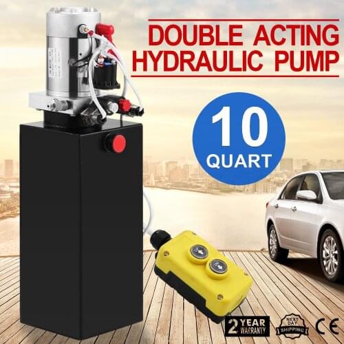 Car Lifts 10L Hydraulic Gear Steel Tank Double Acting Pump Commercial Gear Pumps Vehicle hydraulic pump