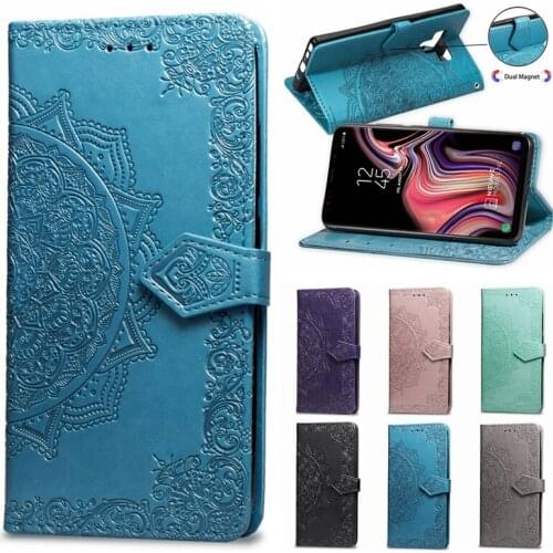 2021 for Samsung Galaxy Note 8 9 J1 J2 J3 J4 J5 J6 J8 2018 S8 S9 Plus J730 J530 J330 A71 Case Flip Leather Mandala Flower Phone