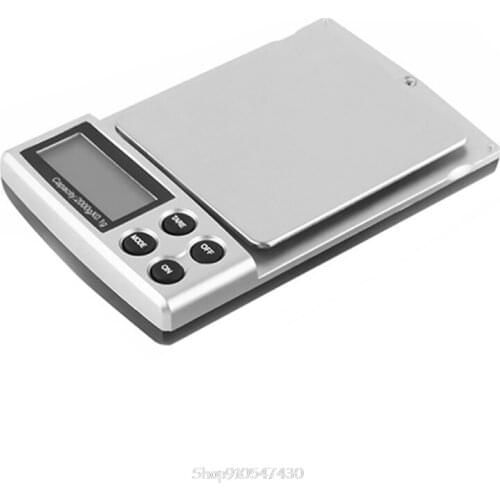 2000g x 0.1g Digital Scale Jewelry Gold Silver Coin Grain Gram Pocket Size Herb N25 20 Dropship
