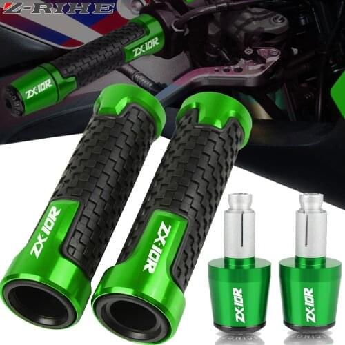 For Kawasaki ZX10R 2000 2001 2002 2003 2004 2005 2006 2007-2019 Motorcycle CNC Anti-Slip Handlebar Hand Grip Handle Bar Grip End