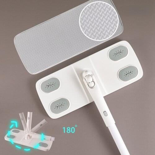 Electrostatic dust removal paper mop lazy mop iron rod type small flat mop, disposable electrostatic dust removal paper