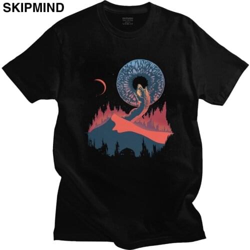 Frank Arrakis Arrakis Dune T Shirt Men Cotton Awesome T-shirt Short Sleeve Sci Fi Film Fan Sandworm Fiction Tee Clothing Merch