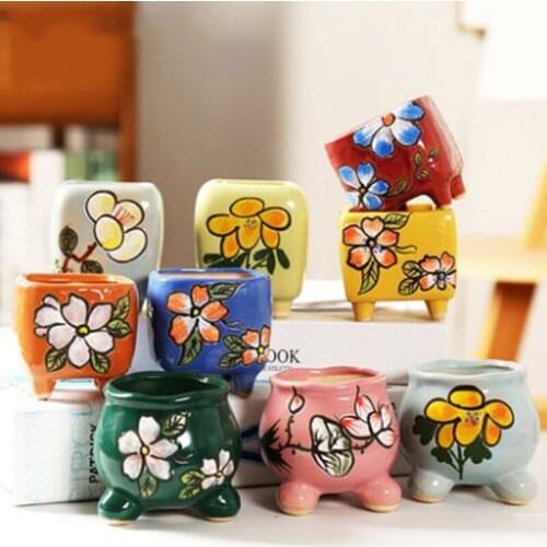 Succulent Pots Plant Pots Garden Pots Ceramic Flower Pots Planter Outdoor Garden Home Decoration LXY9