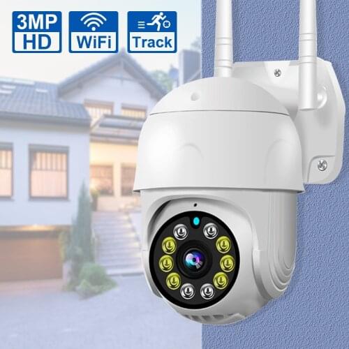 3MP IP Camera Wifi Wireless Video Surveillance Camera Outdoor 1080P HD Night Vision PTZ Speed Dome Smart Home Security Camera