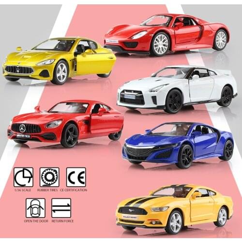 5inch 1:36 Alloy Collection Toys Simulation Exquisite Diecasts Toy Vehicles RMZ city Ford Mustang Honda Acura Maserati Kids Gift