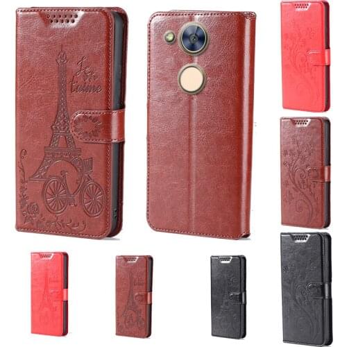 For Huawei Honor 6A Pro butterfly flower Tower Flip Leather Wallet Phone Case For Honor 6C Pro Phone cover with card slot