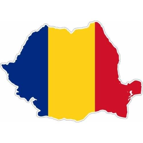 Creative Romania Map Flag Car Sticker High Quality KK Vinyl Cover Scratches Waterproof PVC