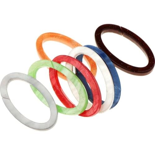 MagiDeal 7 Pieces Acetate Acrylic Hollow Oval Charms Pendant DIY Earrings Finding Jewelry Making