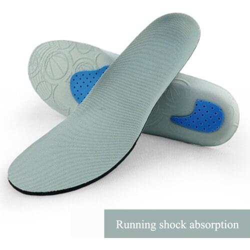 Men Arch support Insoles with High Elastic EVA Latex Shock-absortant Pads U-shaped Heel Cup for Sports Sweat Breathable insoles