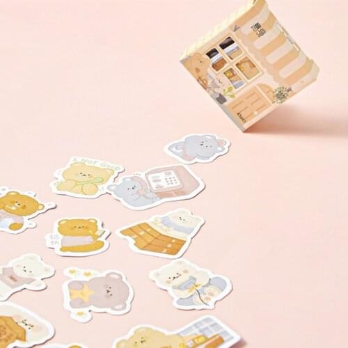45pcs Cute Cat Penguin Animal Mini Paper Sticker Decoration Diary Scrapbooking Label Sticker Stationery