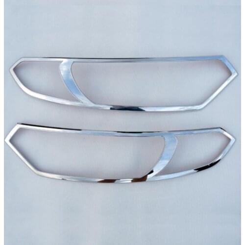 NEW 1pair Chrome Front Head Lights Lamp Covers Trim For Ford Ecosport 2013-2015