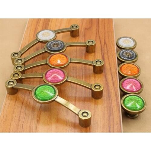 New Arrival Vintage Bronze Crystal Cabinet Knobs and Handles Vintage Furniture Knobs Free Shipping