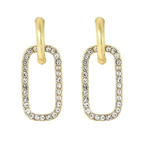 New Earrings Fashion Jewelry Simple Statement Earrings Inlaid With Crystal Geometry Square Earrings Wholesale Earrings For Women