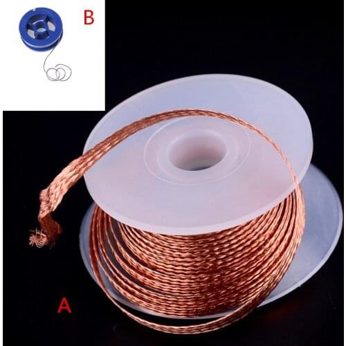 1PC 1.7/3.5mm 1.5M Desoldering Braid Welding Solder Remover Wick Wire Lead Cord Flux BGA Repair Tool