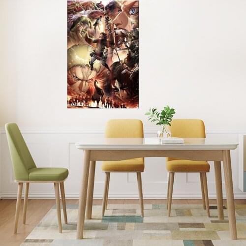 Attack On The Giant Japanese Anime Posters Canvas Painting Home Decor Wall Art For Bedroom Decoration