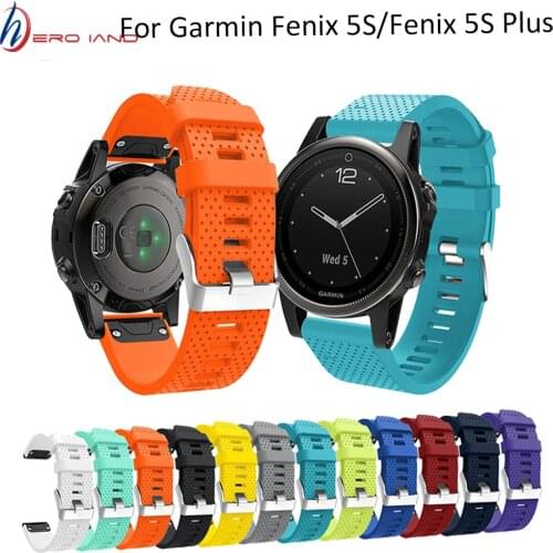 Silicagel Soft Bracelet Wrist Strap for Garmin Fenix 5S GPS Smart Watch band Replacement Silicone 20mm Wrist Band Belt watchband