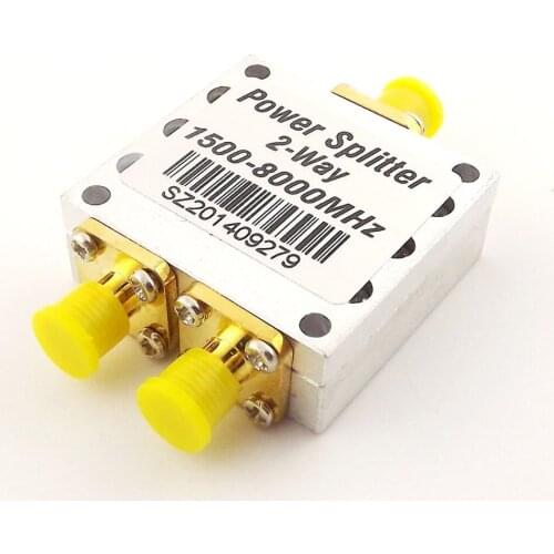 1pc Signal Repeater 1.5-8GHz 1500-8000MHz Power Splitter Booster Amplifier Divider 2-Way SMA Female Connector Antenna 3G 4G