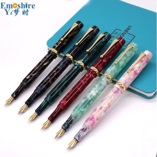 Business Fountain Pen Creative Personality Gift Advertising Resin Fountain Pen Wholesale Stationery Print Logo WIthout Ink P021