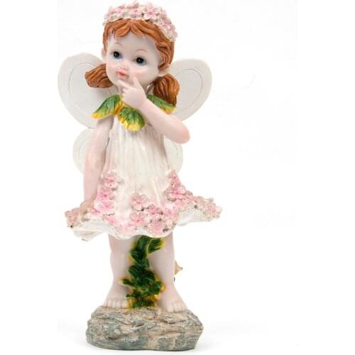 Hand Painted Angel Resin Fairy Home Decoration Accessories Ornaments For Miniatures Garden People Craft Dies Terrarium Figurines